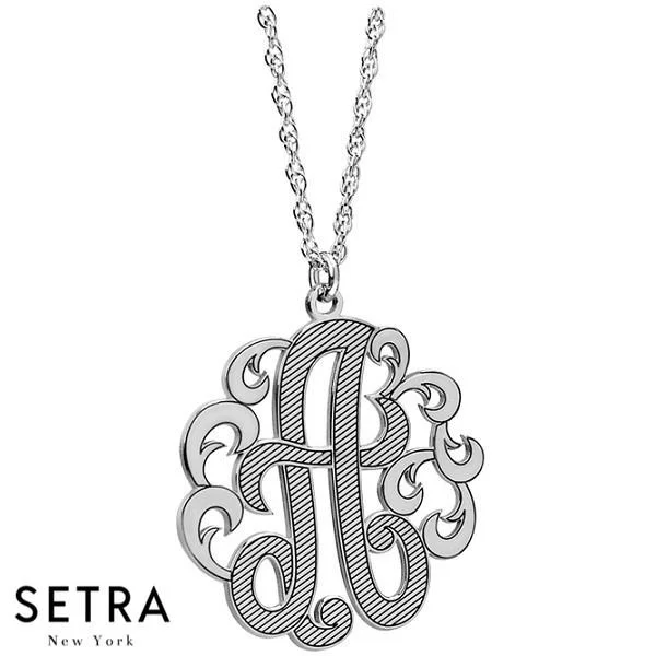 SINGLE INITITAL NECKLACE MONOGRAMS PERSONALIZED 14K GOLD