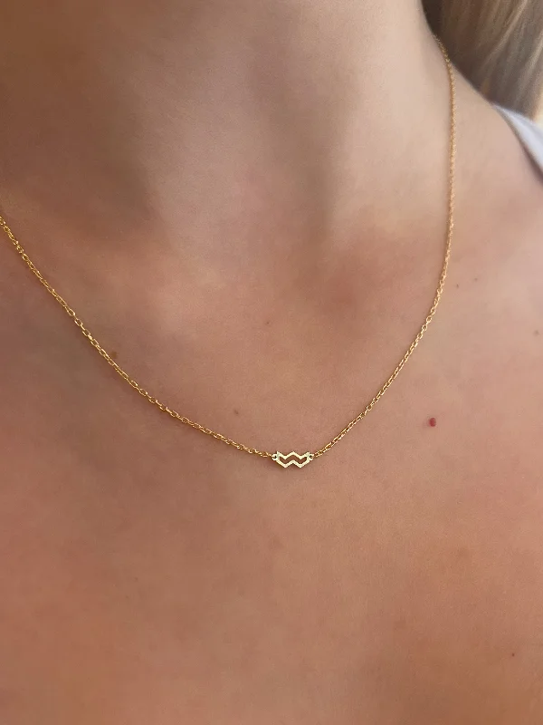 Aquarius Zodiac Necklace