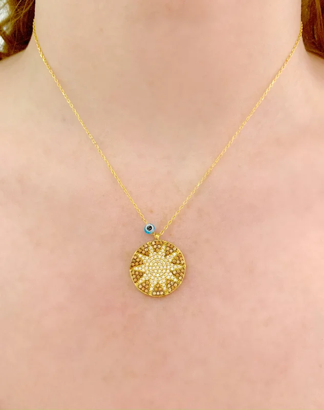 Champagne Mini Sun Necklace