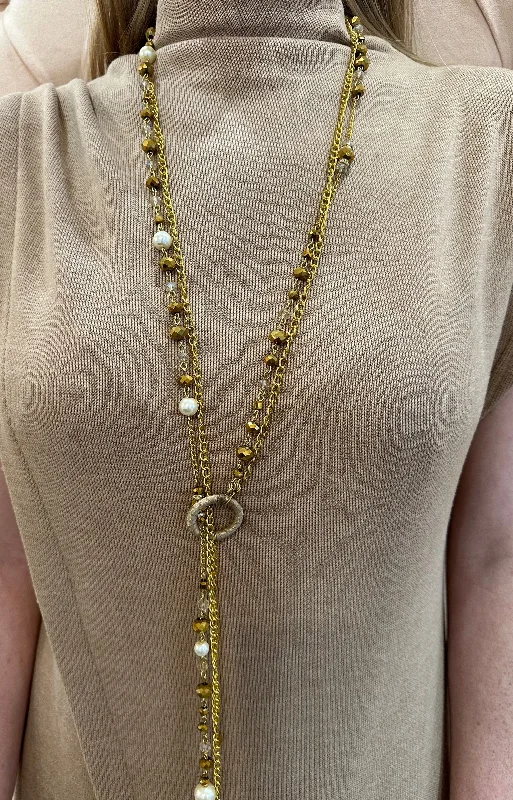 Gold & Pearl Ella Necklace