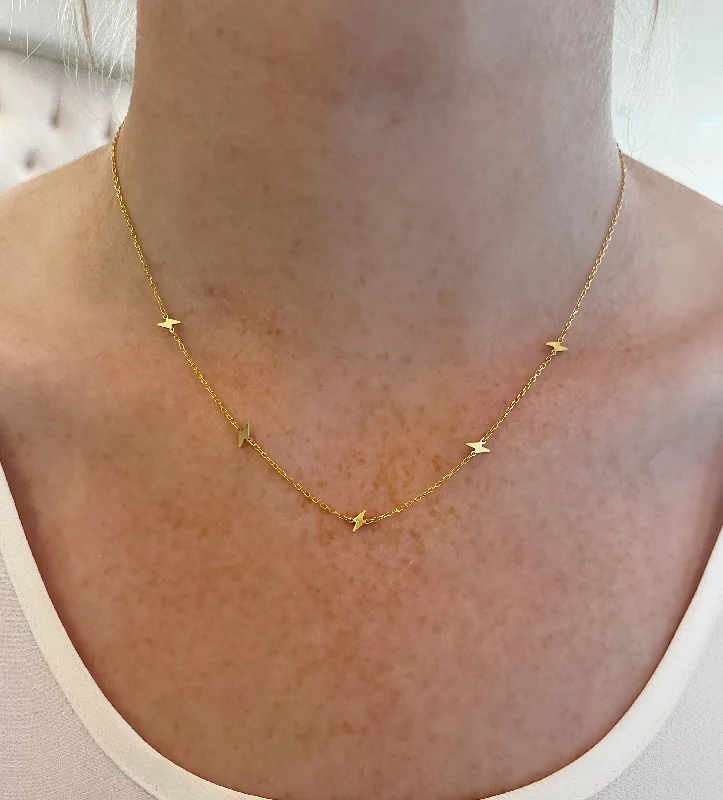 Dainty Bolts Necklace