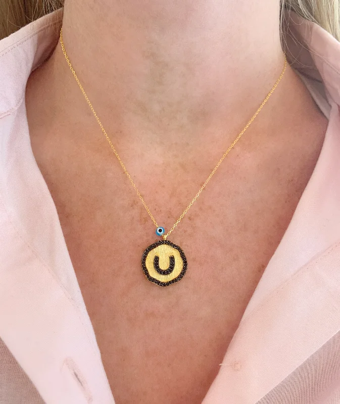 Horseshoe Medallion Necklace