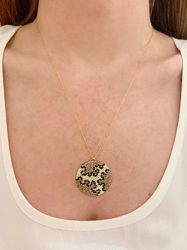 Leopard Globe Necklace