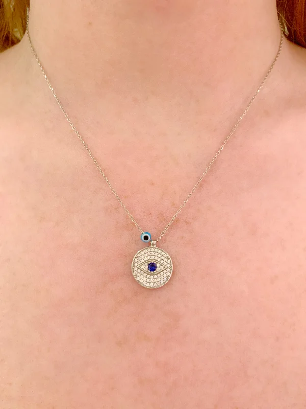 Navy Sunny Eye Necklace