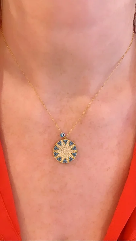 Turquoise Mini Sun Necklace