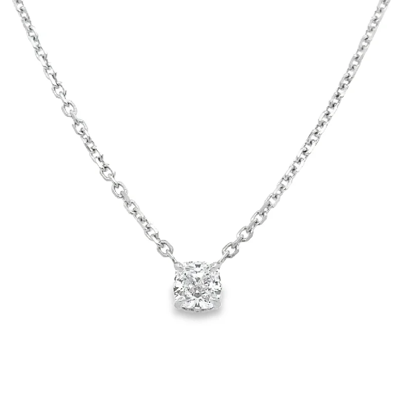 1.06 ct. E-SI1 Cushion Cut Diamond Solitaire Necklace