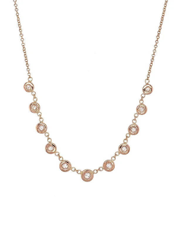 11 Diamond Emily Rose Gold Necklace