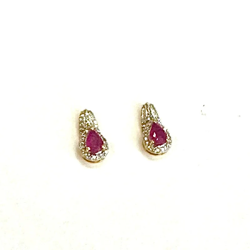 14KT Ruby & Diamond Earrings