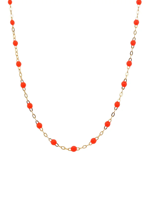 Classic Gigi Orange Yellow Gold Necklace