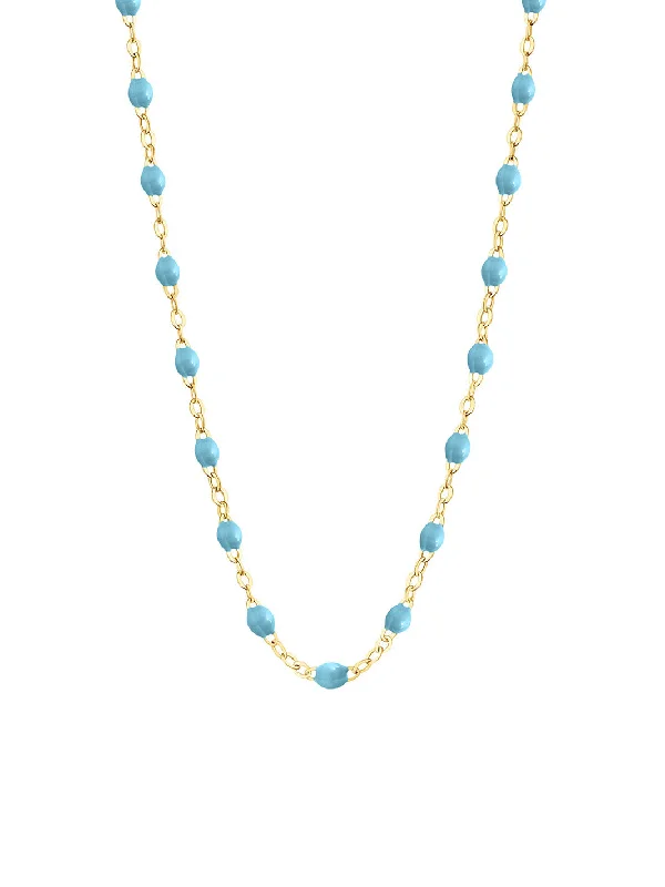 Classic Gigi Turquoise Resin Yellow Gold Necklace