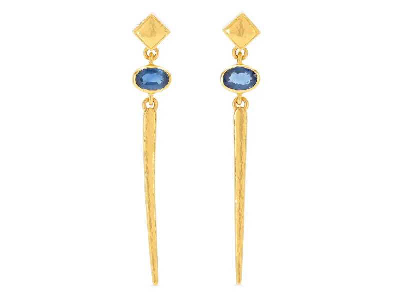 Gurhan 'Rain Stiletto' Earrings in 22K Gold