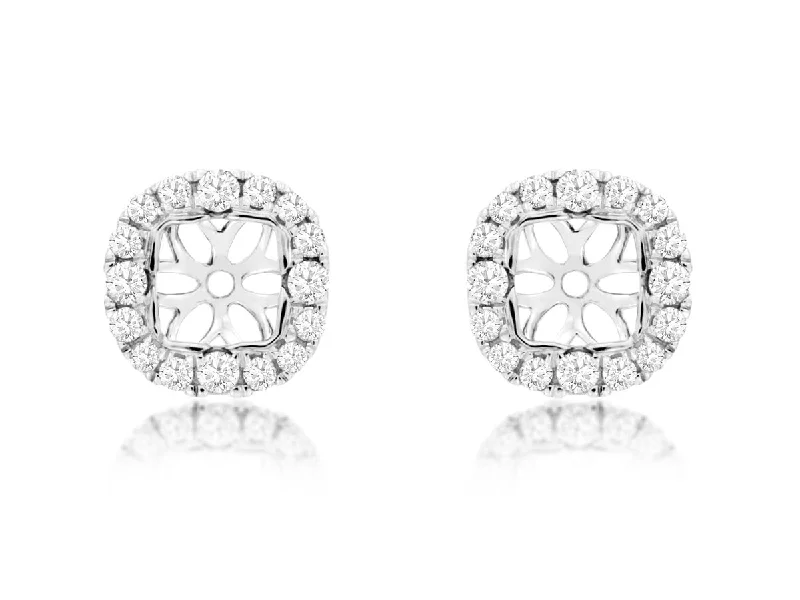 Bremer Jewelry Round Jacket Diamond Earrings in 14K White Gold (0.43ctw)