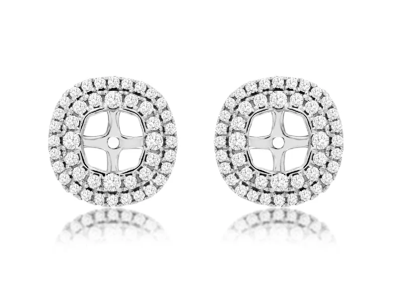 Bremer Jewelry Round Jacket Diamond Earrings in 14K White Gold (0.63ctw)