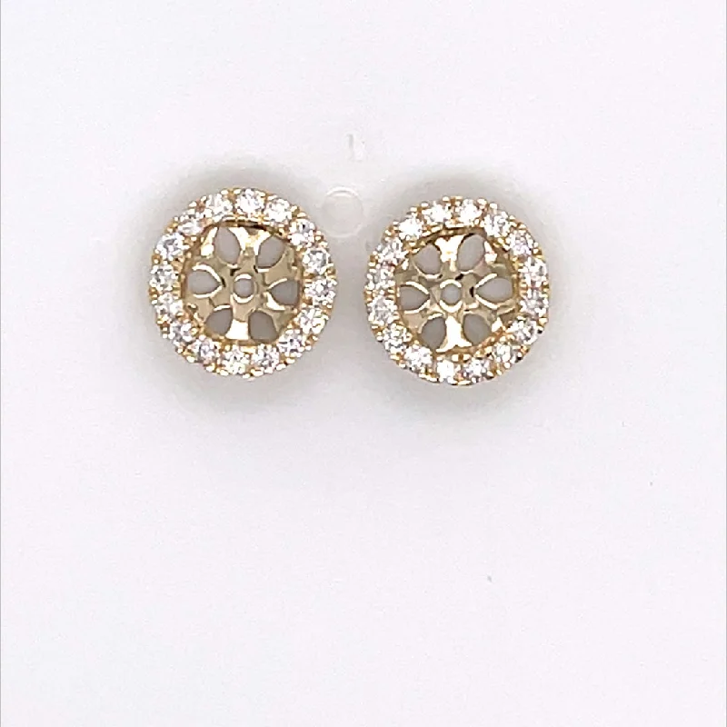 Bremer Jewelry Round Jacket Diamond Earrings in 14K Yellow Gold (0.29ctw)