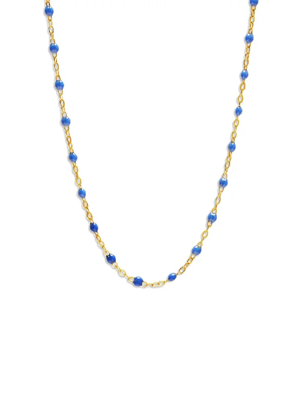 Classic Gigi Bleuet Resin Yellow Gold Necklace