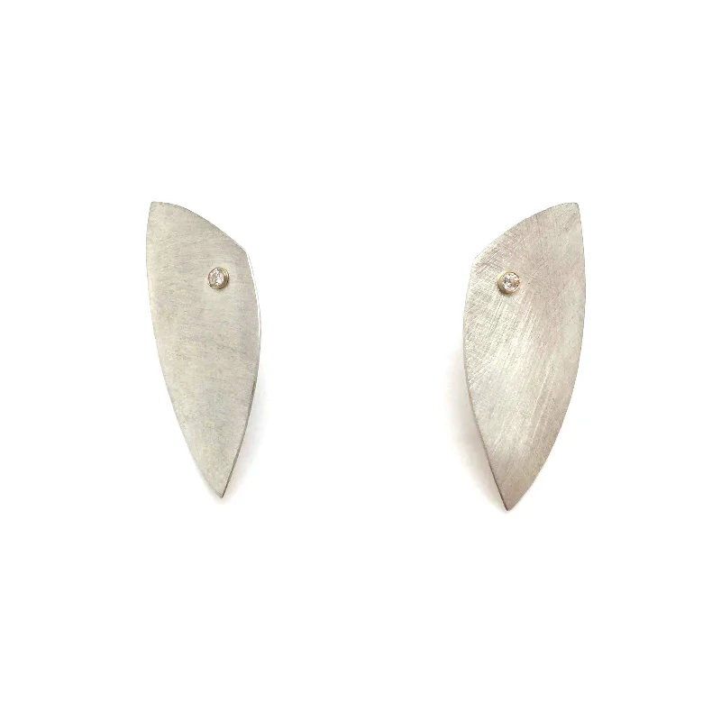 CZ Leaf Earrings