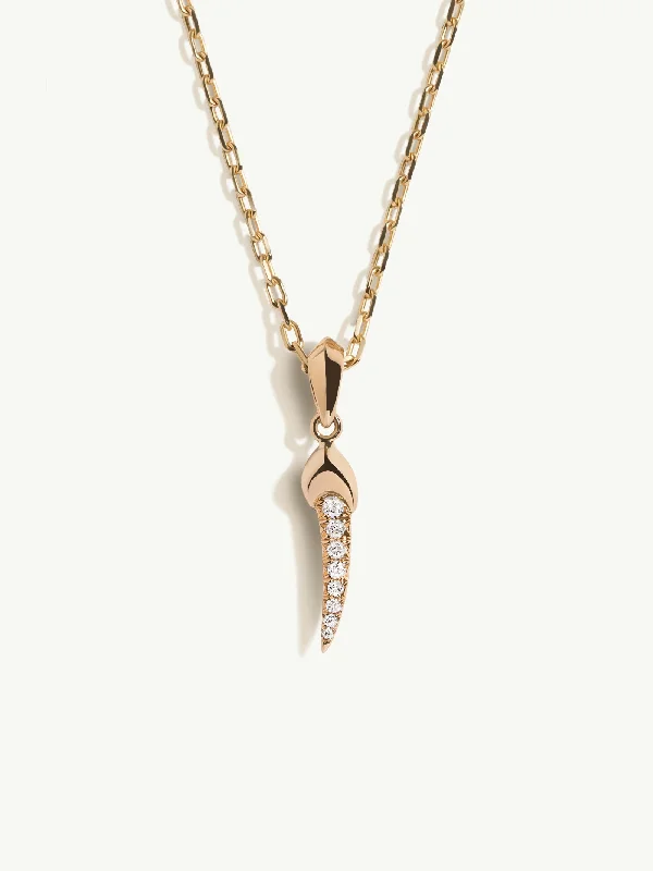 Damian Pavé Diamond Talisman Pendant Necklace In 18K Yellow Gold, 22mm