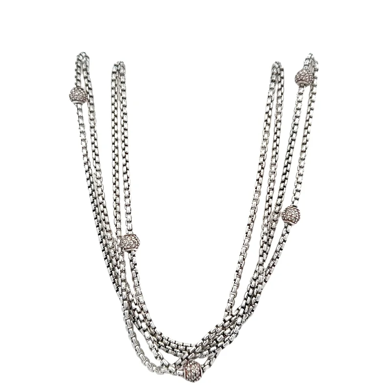 David Yurman Multistrand Necklace in Sterling Silver