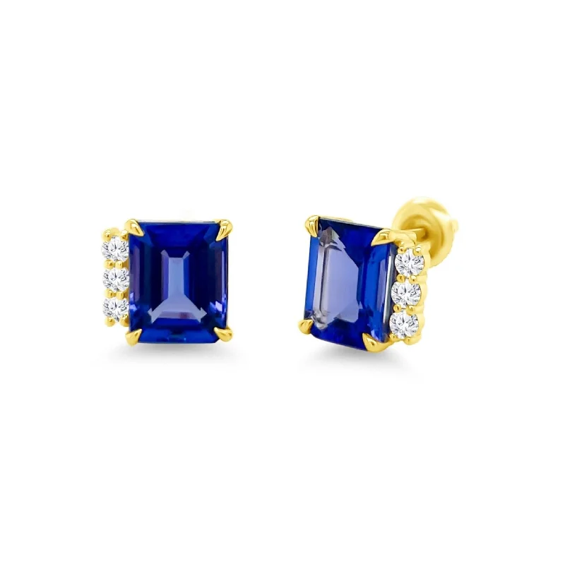 Gemstone & Diamond Trio Earrings