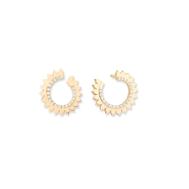 Gold Front Facing Hoops