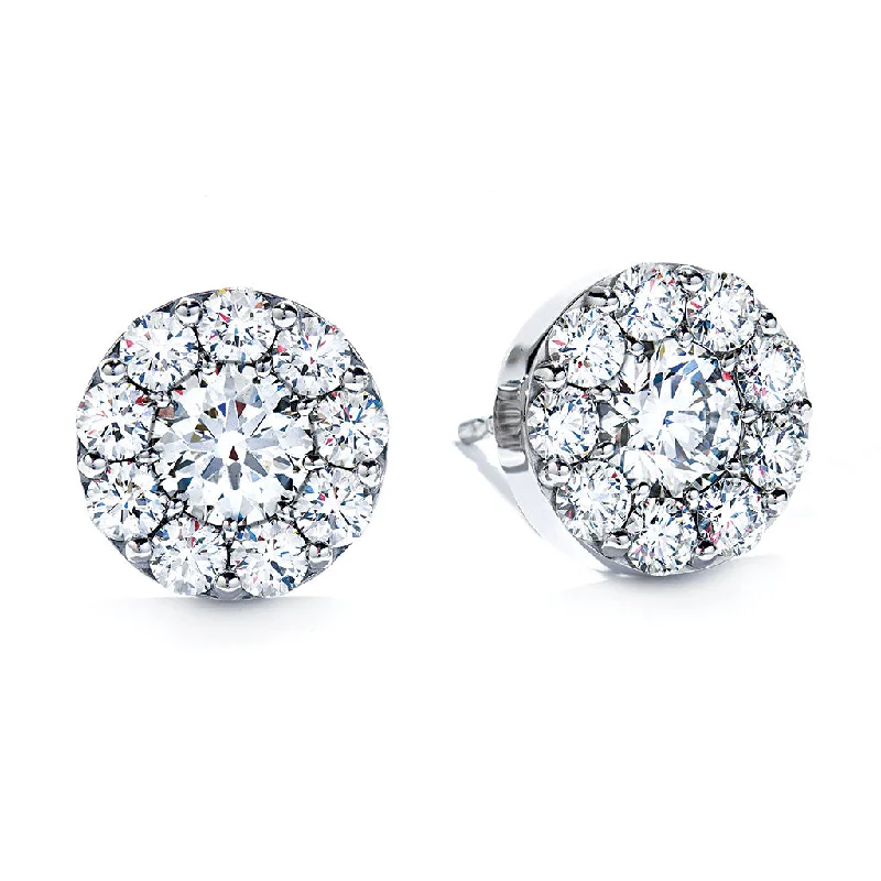 Hearts On Fire Round Fulfillment Solitaire/Stud Diamond Earrings in 18K White Gold (1.02ctw)