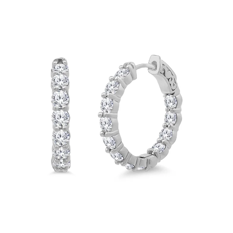 Large Diamond Hoops