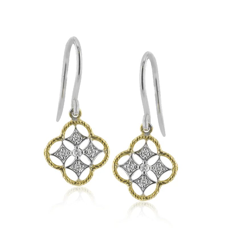 Trellis Earrings in 18k Gold with Diamonds