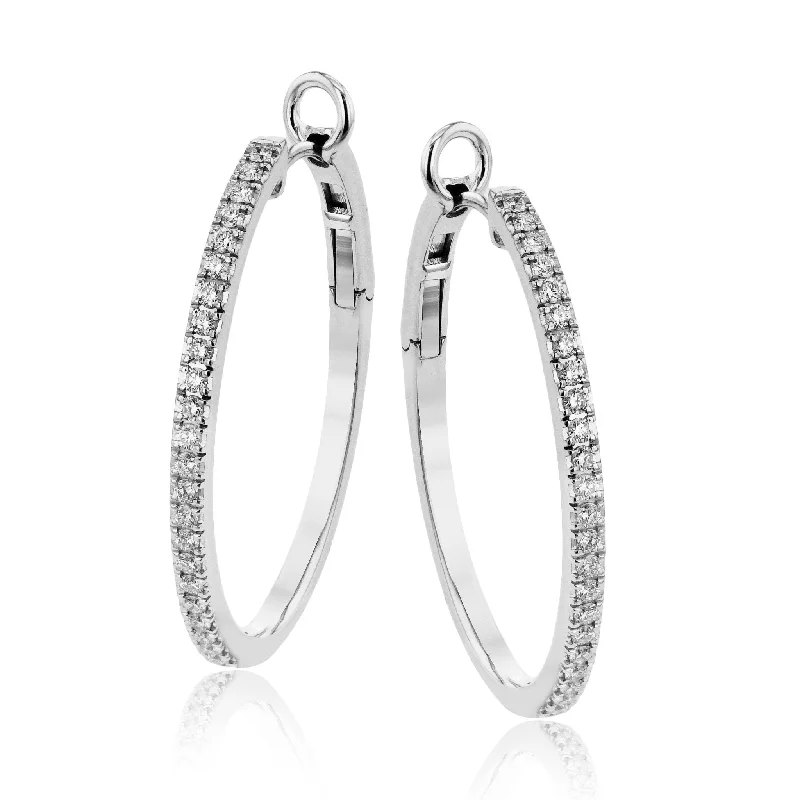 Hoop Earrings in 18k Gold with Diamonds