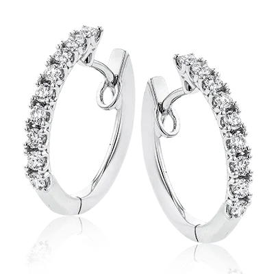 Hoop Earrings in 18k Gold with Diamonds