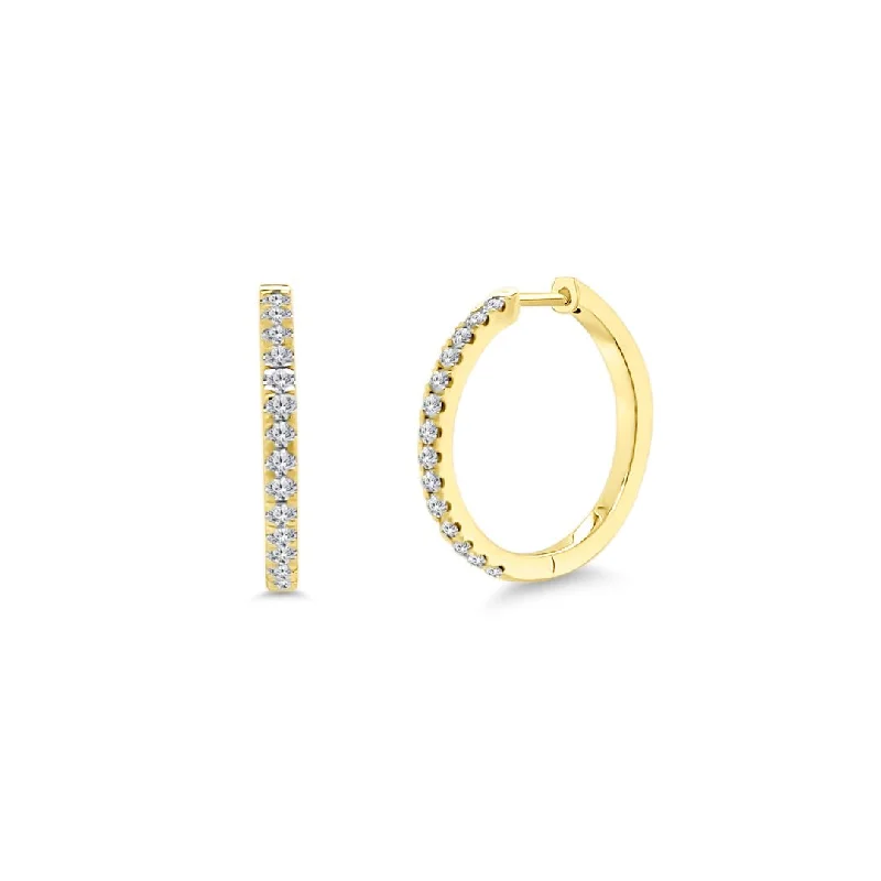 Medium Diamond Hoops