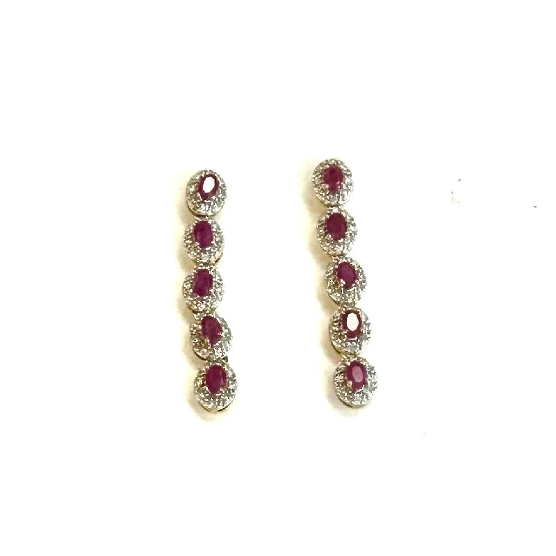 Ruby & Diamond Earrings