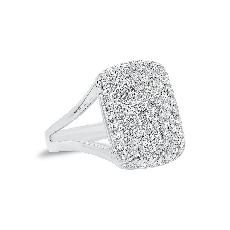 Pave Diamond Pillow Ring