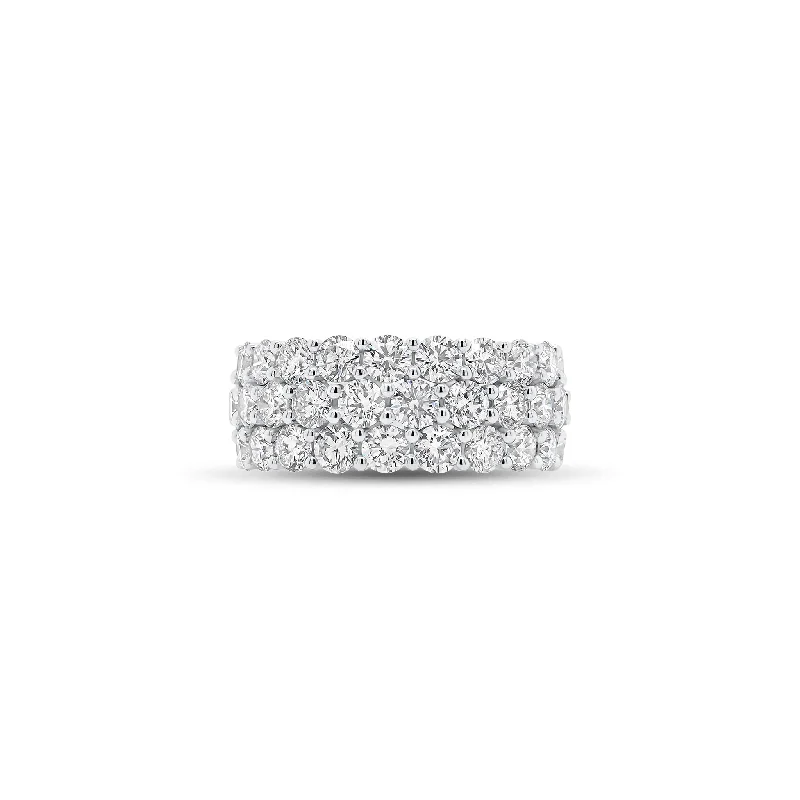 Diamond Triple Row Wedding Band