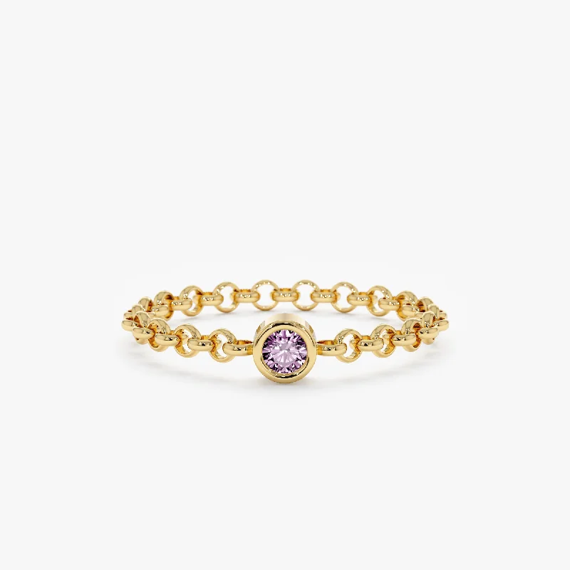 Amethyst Chain Ring, Adriana