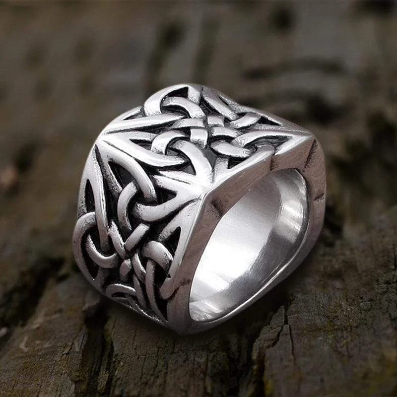 Celtic Knot Stainless Steel Viking Ring