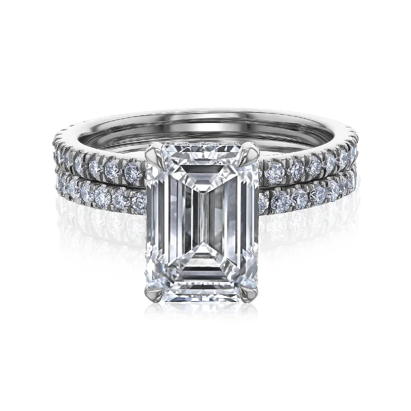 Kobelli Grown - Elongated Eri Lab Diamond Wedding Set