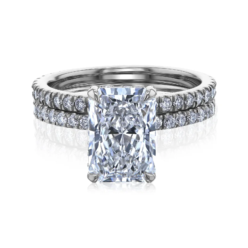 Kobelli Grown - Elongated Riri Lab Diamond Wedding Set