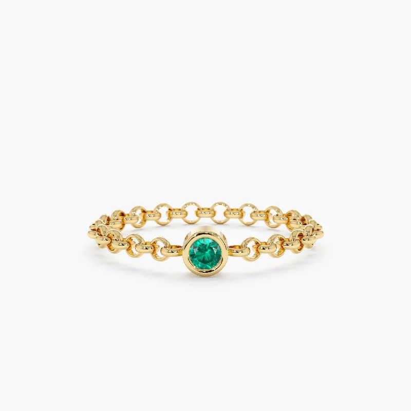 Emerald Chain Ring, Adriana