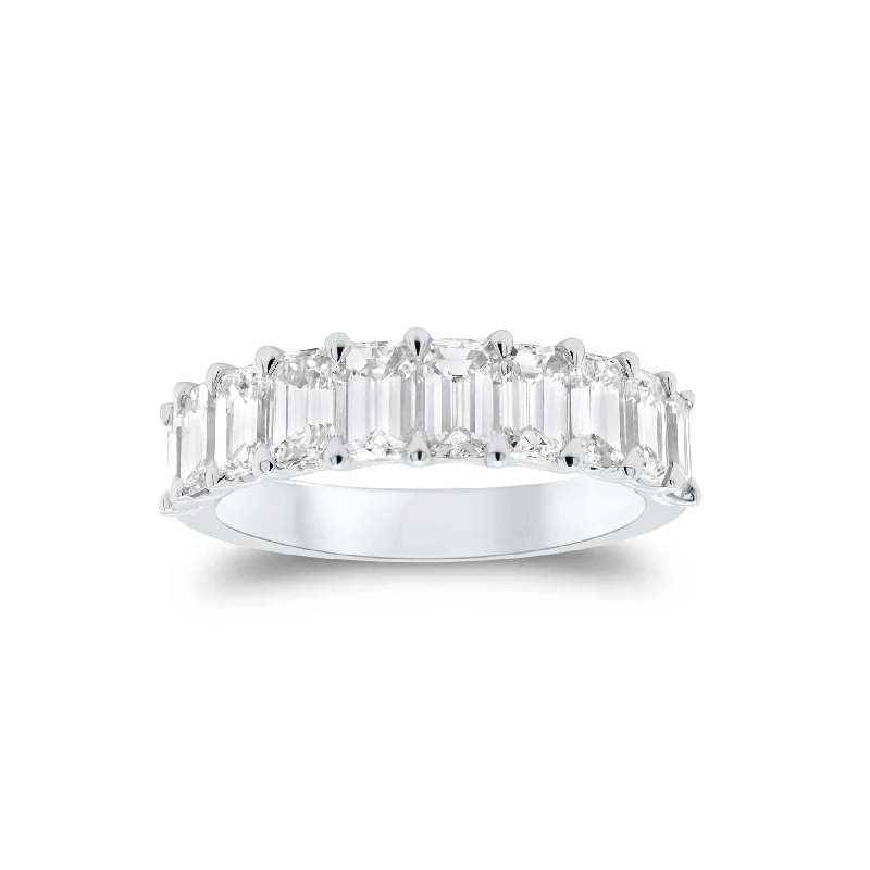 Emerald-Cut Diamond Wedding Band