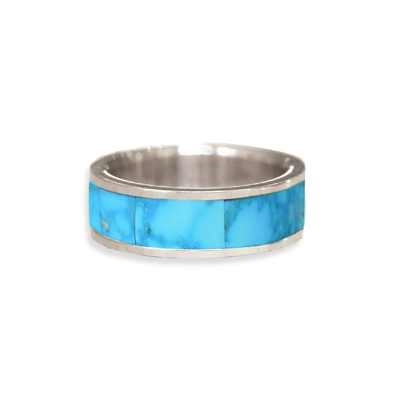 Turquoise Inlay Wedding Ring