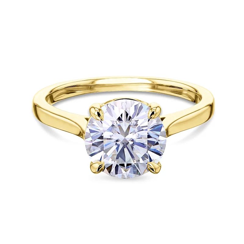 Kobelli Grown - Melinda 2ct Taper Basket Solitaire Lab Diamond Ring