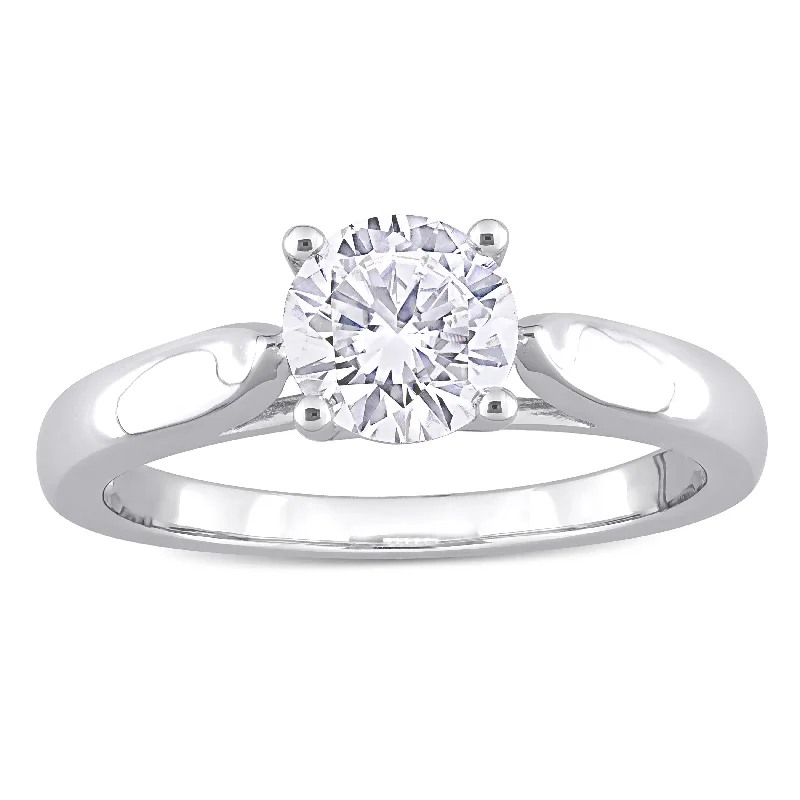 Miadora 1ct TGW Moissanite Solitaire Sterling Silver Engagement Ring