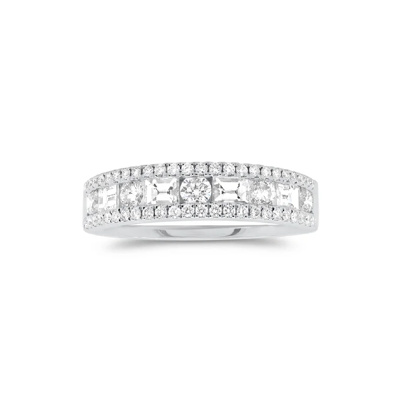 Multi-Shape Diamond Wedding Band