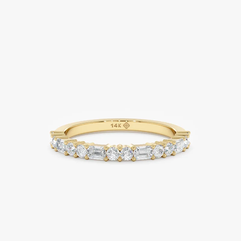 Natural Diamond Half Eternity Ring, Cora