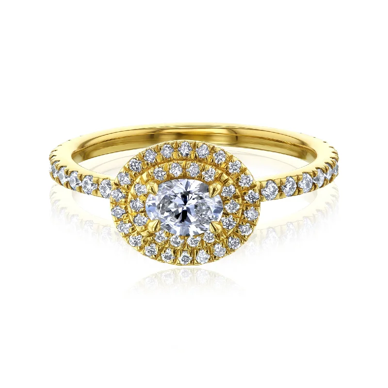 Oblong Cluster LG Diamond Ring