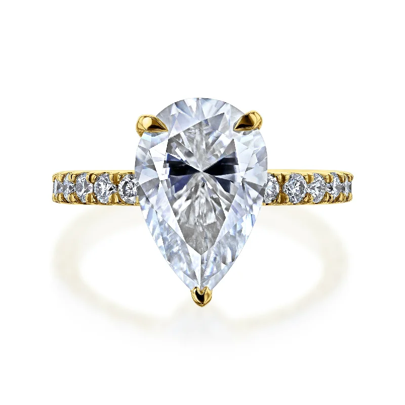 Kobelli Grown - Payton Bold Series Pear Halo Lab Diamond Ring