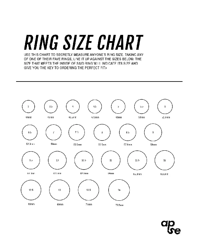 RING SIZE CHART