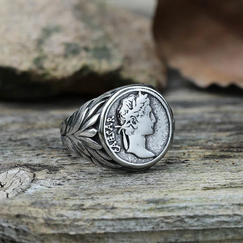 Roman Julius Caesar Stainless Steel Ring