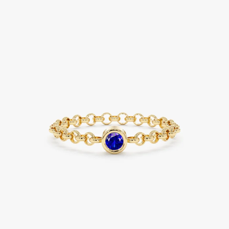 Sapphire Chain Ring, Adriana