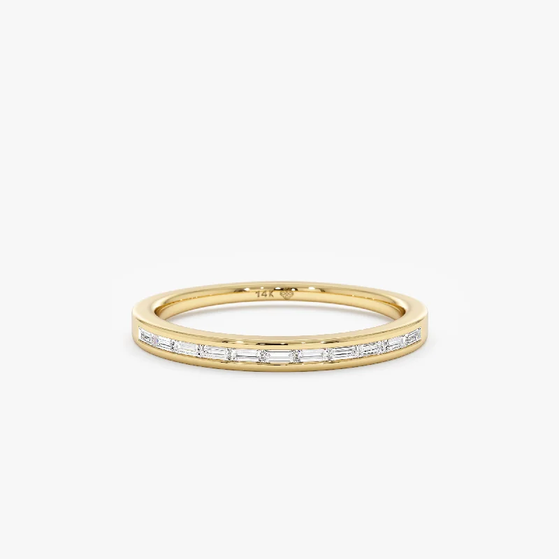 Thin Diamond Channel Set Ring, Isla